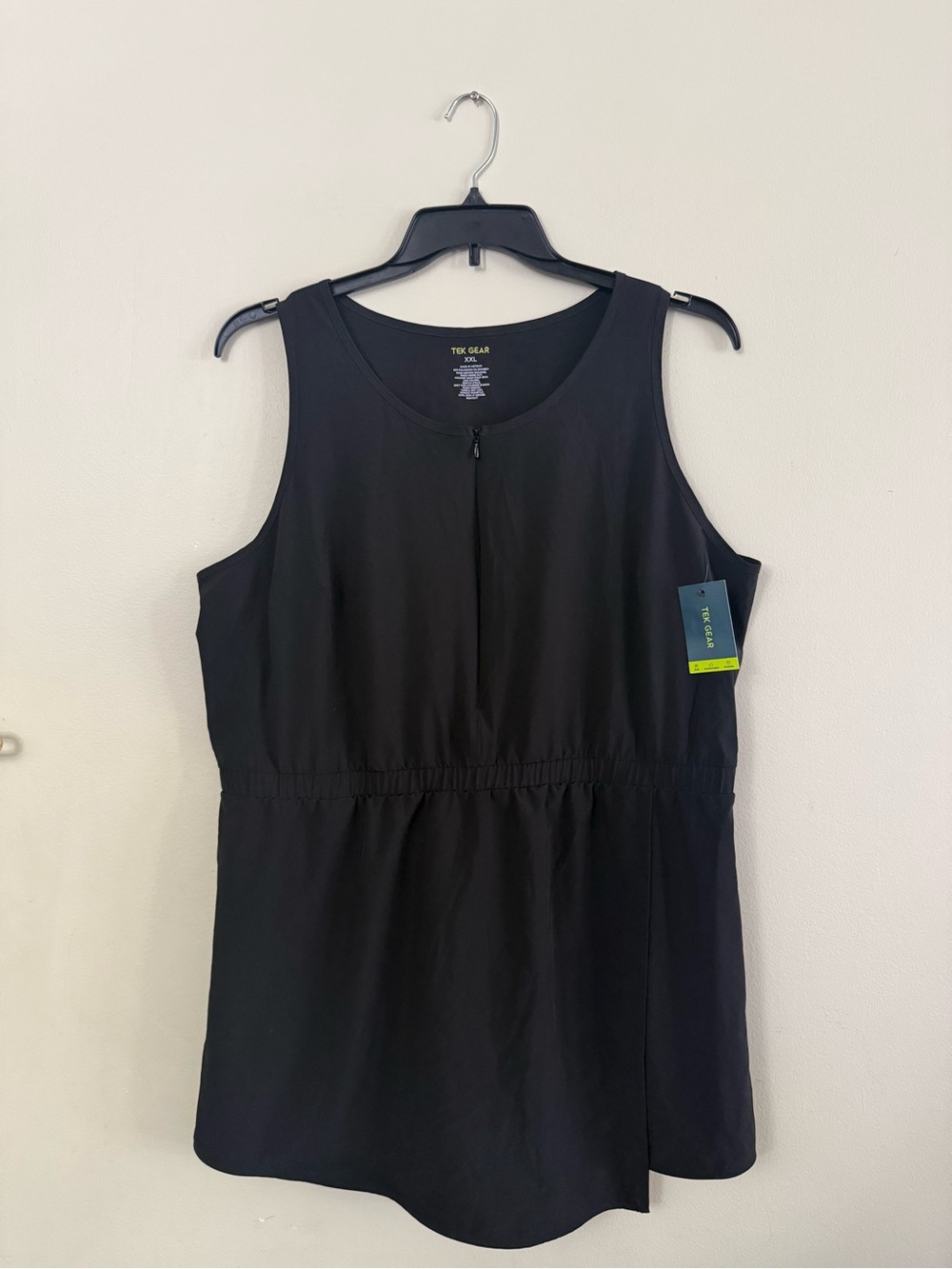 tek gear Black Sleeveless Romper Front Tank